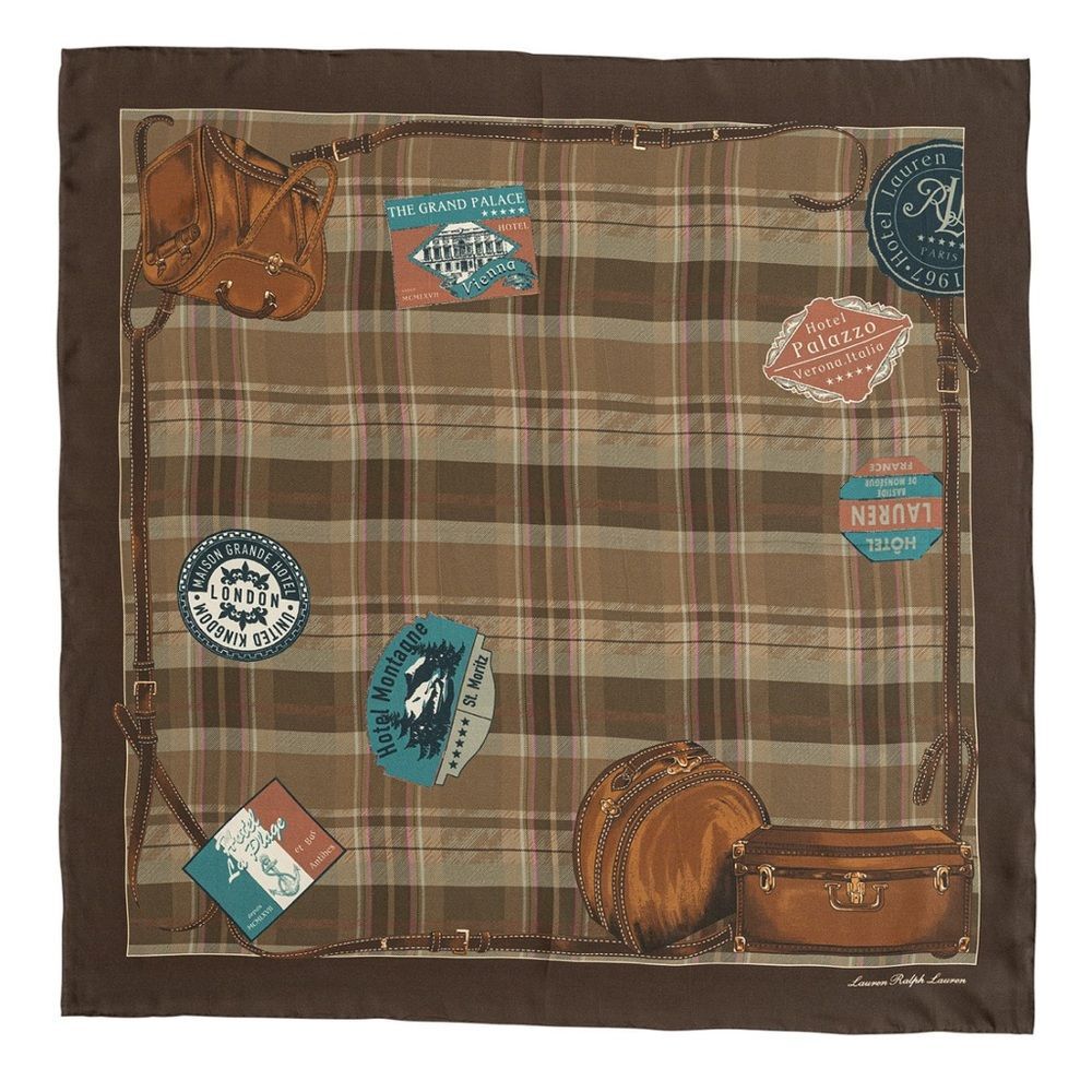 Lauren Ralph Lauren Traveler Conversational Square Scarf NWT
